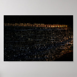 Ventura Pier Nights Print Poster Paper (Matte)