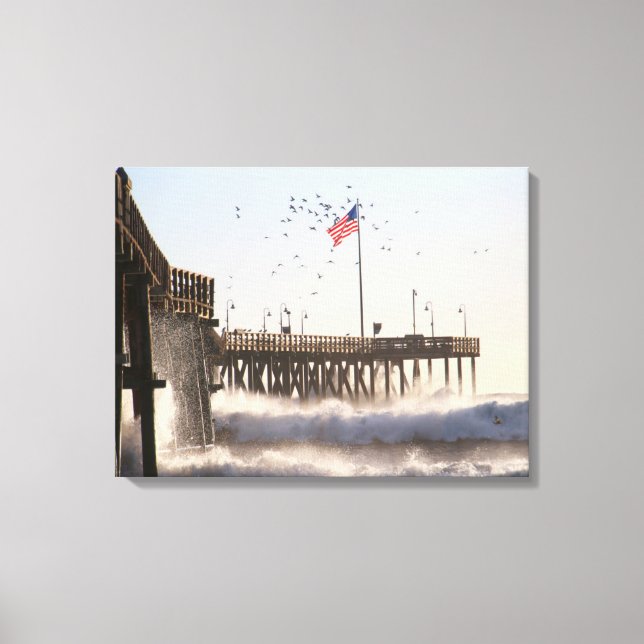 Ventura Pier Waves | El Nino Canvas Print (Front)