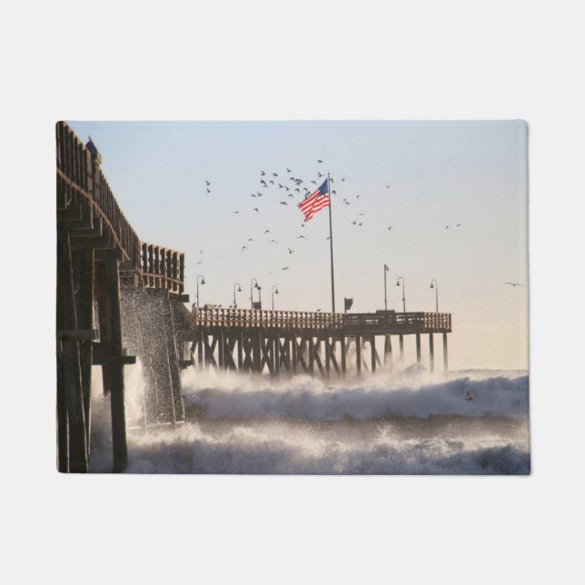 Ventura Pier Waves | El Nino Doormat (Front)