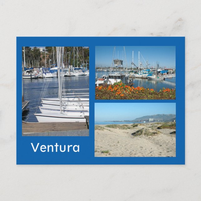 Ventura Shore Three Photo Postcard (Front)