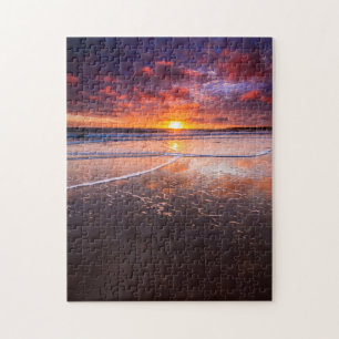 Ventura State Beach At Sunset Jigsaw Puzzle