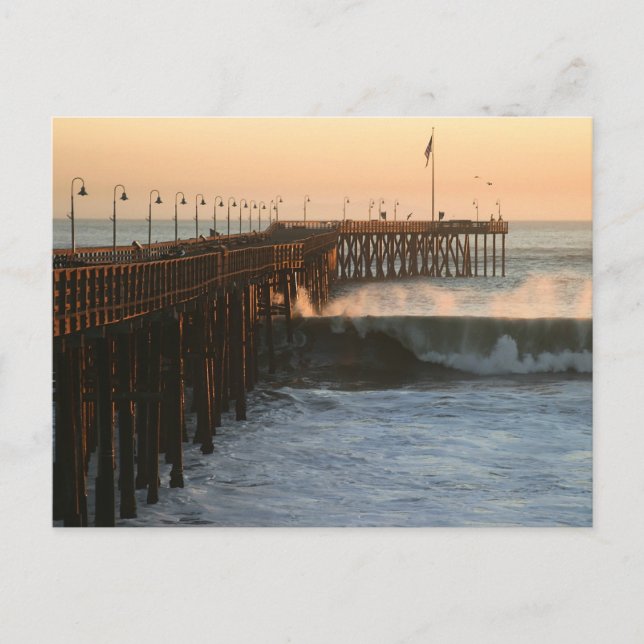 Ventura Storm Pier Postcard (Front)