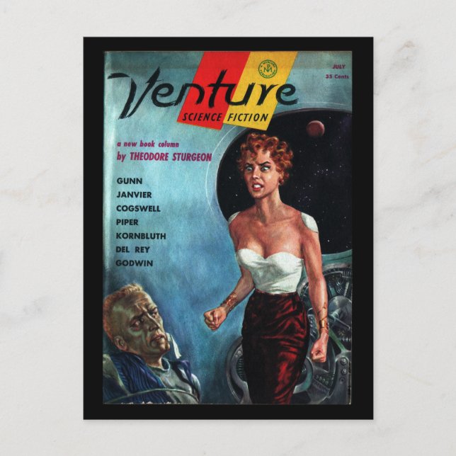 Venture - 1957.7_Pulp Art Postcard (Front)