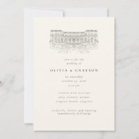 Venue Illustration Old Money Aesthetic, Wedding 