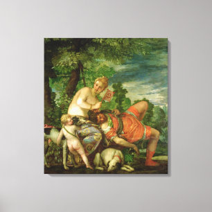 Venus and Adonis, 1580 Canvas Print
