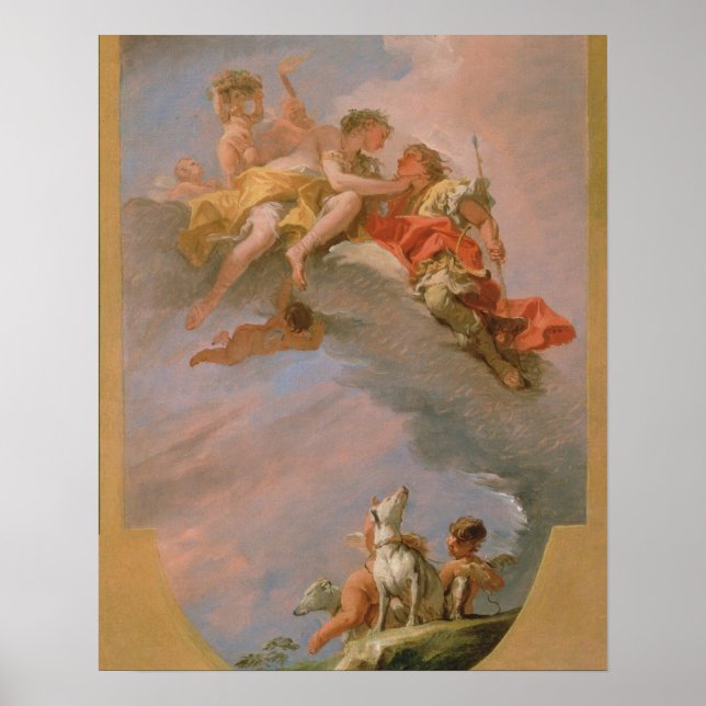 Venus and Adonis (oil on canvas) Poster (Front)