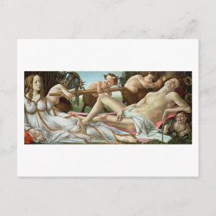 Venus and Mars, c.1485 (tempera and oil) Postcard