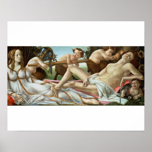 Venus and Mars, c.1485 (tempera and oil) Poster