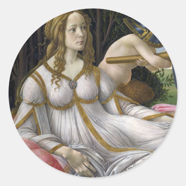 Venus and Mars, Sandro Botticelli Classic Round Sticker (Front)