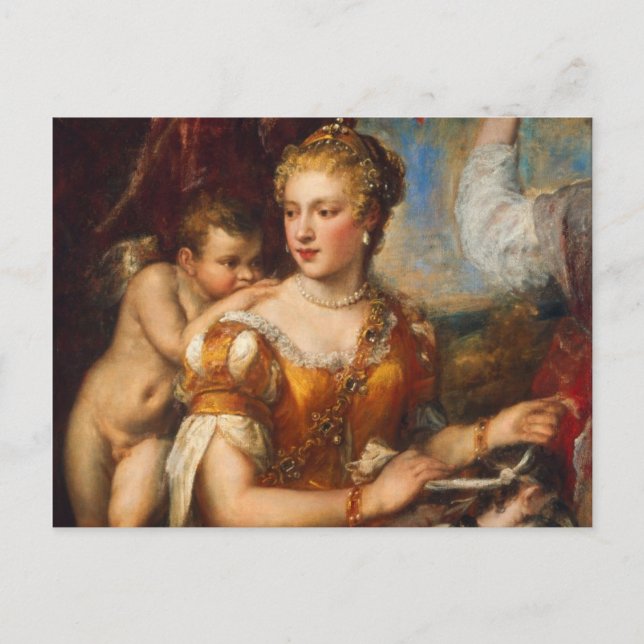 Venus Blindfolding Cupid Postcard (Front)
