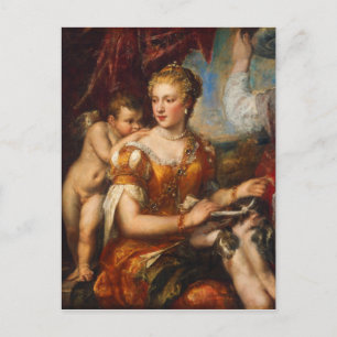 Venus Blindfolding Cupid Postcard