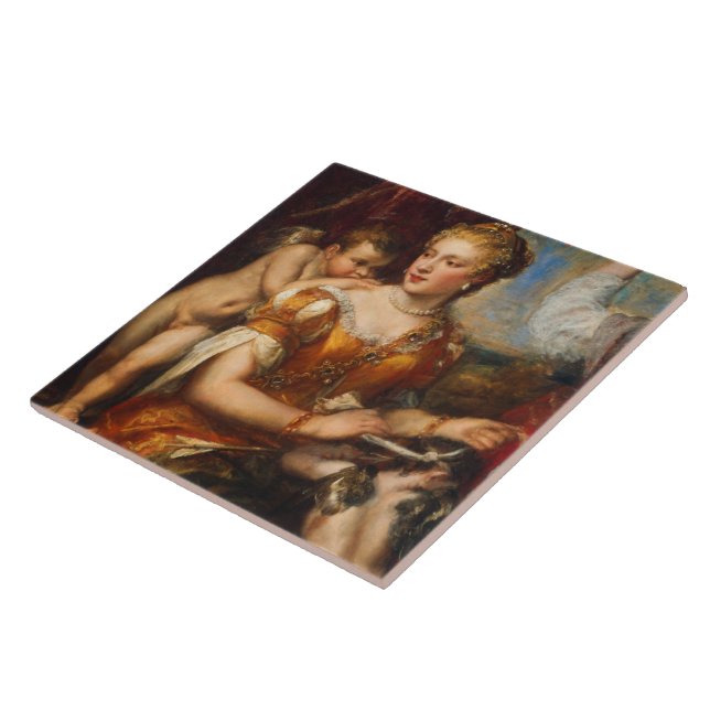 Venus Blindfolding Cupid Tile (Side)