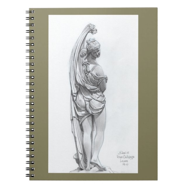 Venus Callipyge Spiral Notebook (Front)