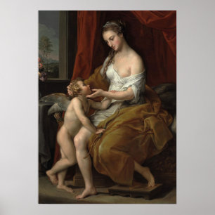 Venus Caressing Cupid Poster