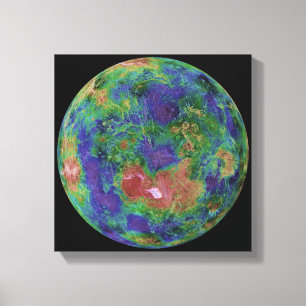 Venus centred on the North Pole Canvas Print