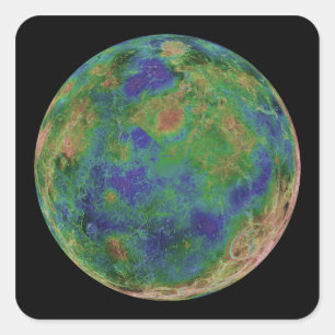 Venus centred on the South Pole Square Sticker