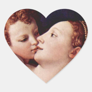 Venus Cupid Folly and Time by Bronzino heart Stick Sticker