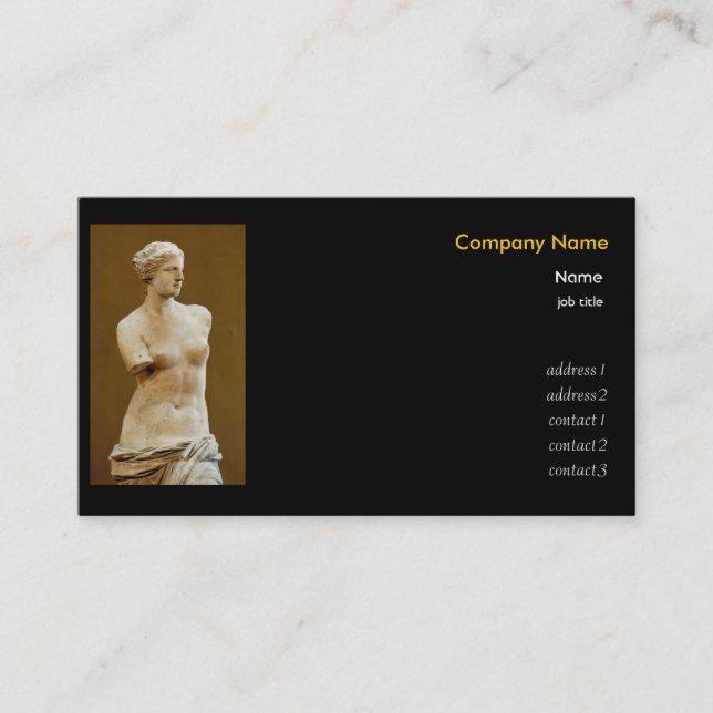 Venus de Milo Business Card (Front)