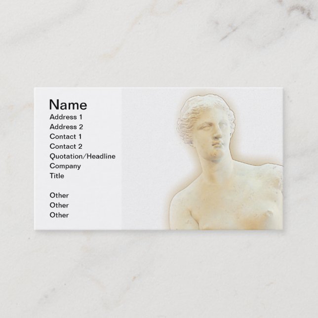 Venus de Milo Business Card (Front)