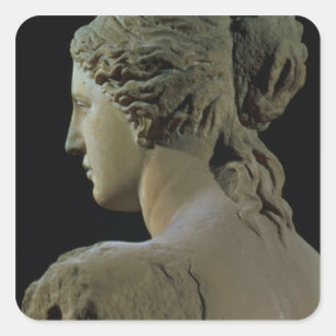 Venus de Milo, detail of the back of the head, Hel Square Sticker