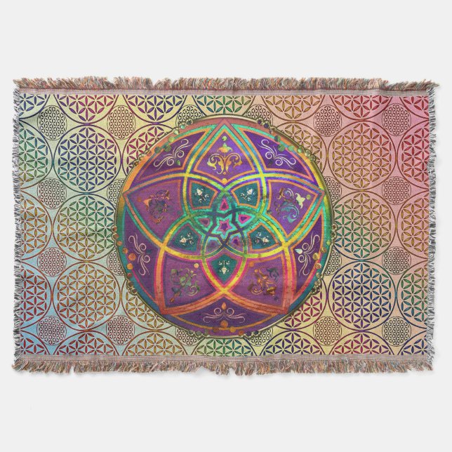 Venus Flower of Love - fine Art - oriental antique Throw Blanket (Front)