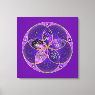 Venus Flower of Love fineART violet pink Canvas Print