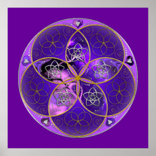 Venus Flower of Love fineART violet pink Poster