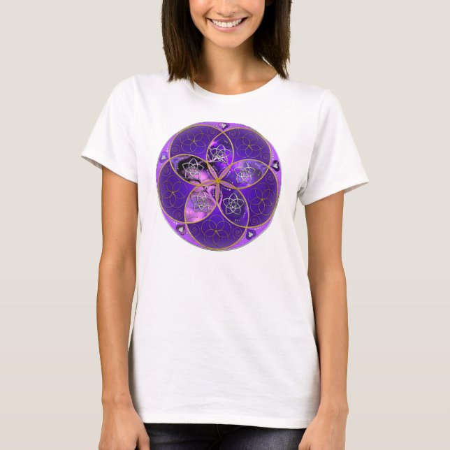 Venus Flower of Love fineART violet pink T-Shirt (Front)