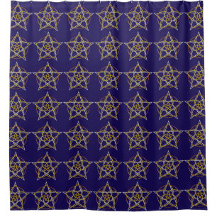 Venus Flower of love + Pentagram - TriColor Shower Curtain