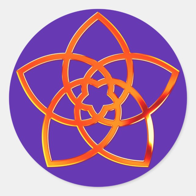 Venus flower / Venus Flower RED | violet Classic Round Sticker (Front)