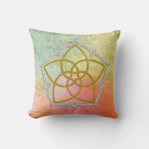 VENUS FLOWER / Venusblume Lotus GOLD SILVER Cushion