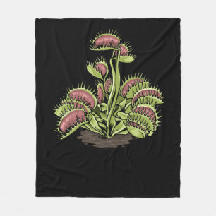 Venus Fly Trap Plant Carnivorous Plant Venus Fly Fleece Blanket