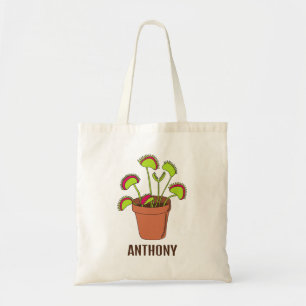 Venus Fly Trap Plant Illustration Personalised Tote Bag