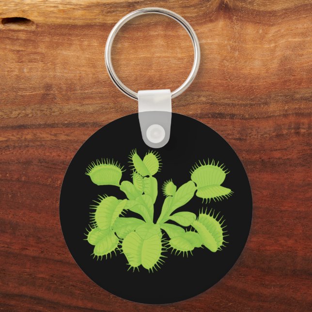 Venus Flytrap Botanical Art Keychain (Back)