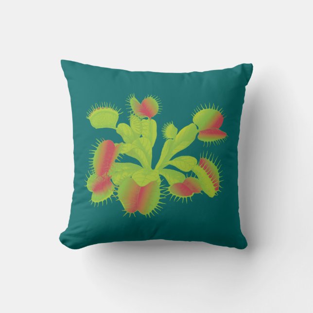 Venus Flytrap Carnivorous Plant Cushion (Front)