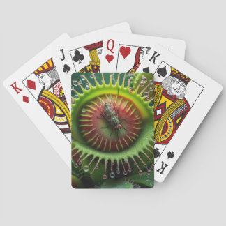 Venus Flytrap Floral Carnivorous Whimsical  Playing Cards