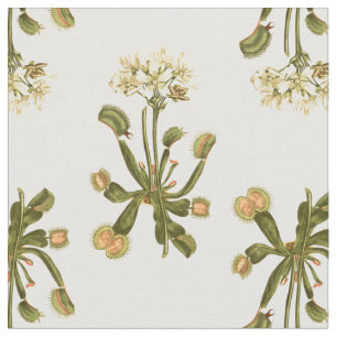 venus flytrap floral flowers fabric