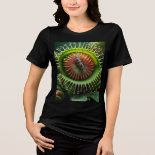 Venus Flytrap Floral Fun Weird Whimsical  Tri-Blend Shirt