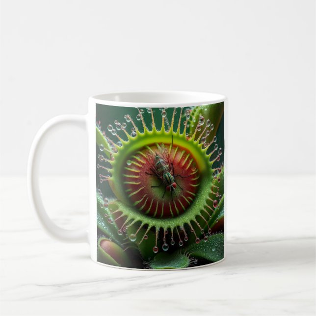 Venus Flytrap Floral Whimsical Spooky  Coffee Mug (Left)
