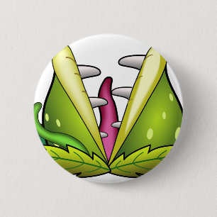 venus flytrap monster 6 cm round badge