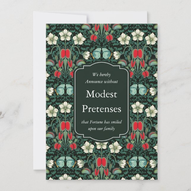 Venus Flytrap Personalised Victorian Gothic Card (Front)