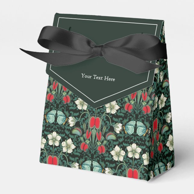 Venus Flytrap Victorian Botanical Custom Tent Favour Box (Front Side)