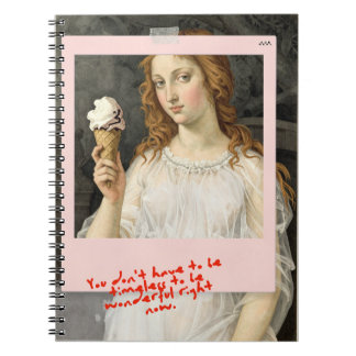 Venus + Ice Cream Sandro Botticelli Notebook