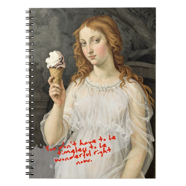 Venus + Icecream Sandro Botticelli Notebook (Front)