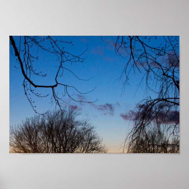 Venus & Mercury at Sunset, Ohio Poster (Front)