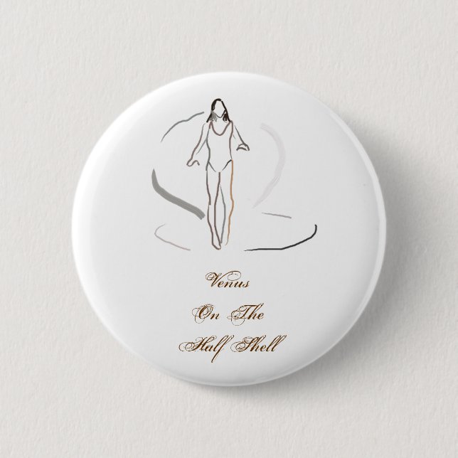 Venus On The Half Shell 6 Cm Round Badge (Front)
