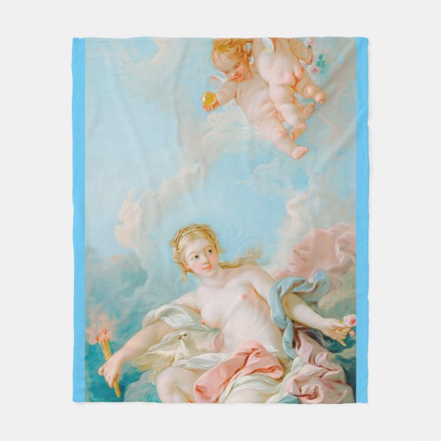 Venus on the Waves by François Boucher  Fleece Blanket (Front)