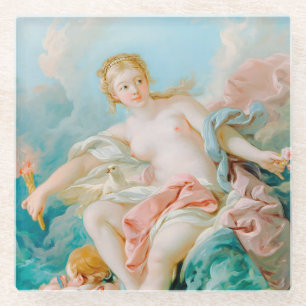 Venus on the Waves by François Boucher Glass Coaster
