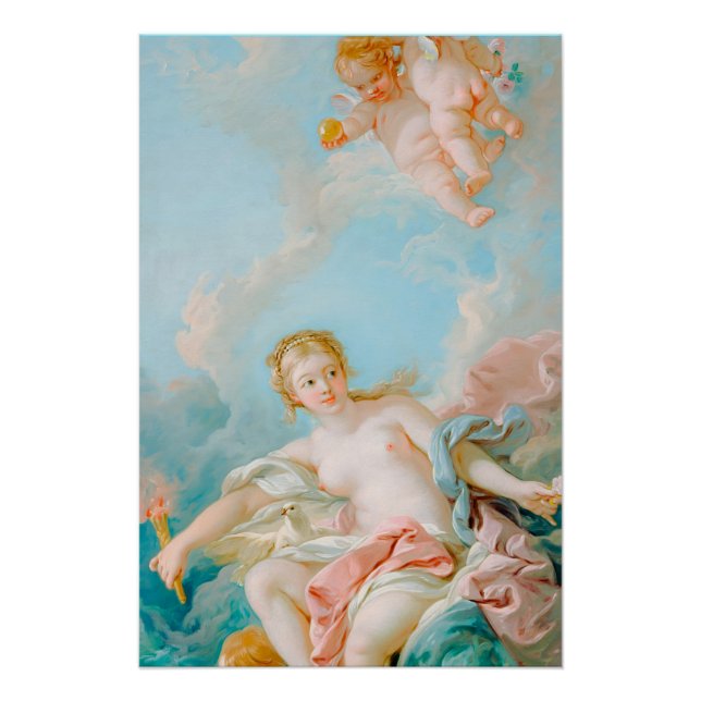 Venus on the Waves by François Boucher  Poster (Front)