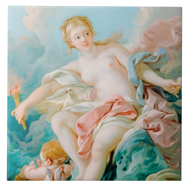 Venus on the Waves by François Boucher  Tile (Front)